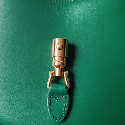Sold Gucci Jackie 1961 Mini Handbag in Green Leather with Adjustable Strap