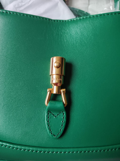 Sold Gucci Jackie 1961 Mini Handbag in Green Leather with Adjustable Strap