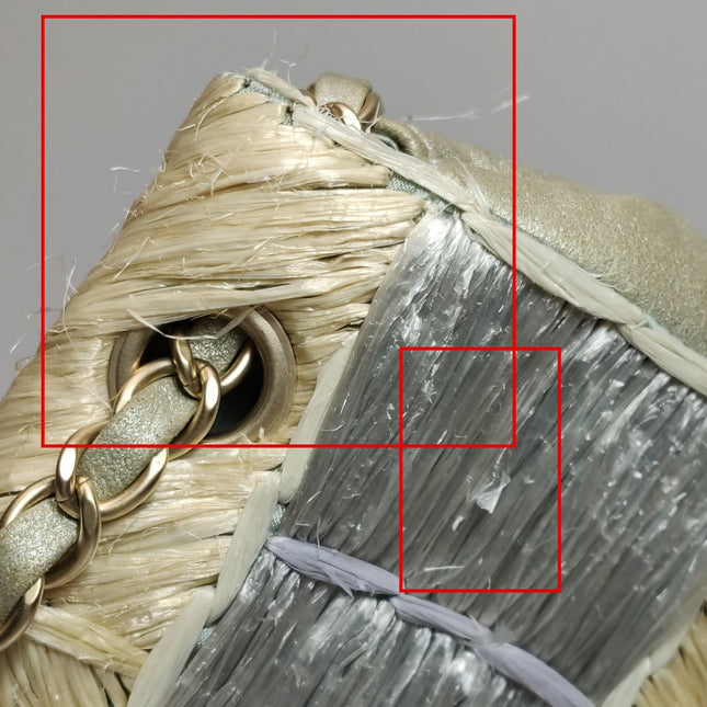 Chanel Timeless Classic Flap Medium Rare Patchwork Multicolor Straw Raffia Gold Hardware, 2011