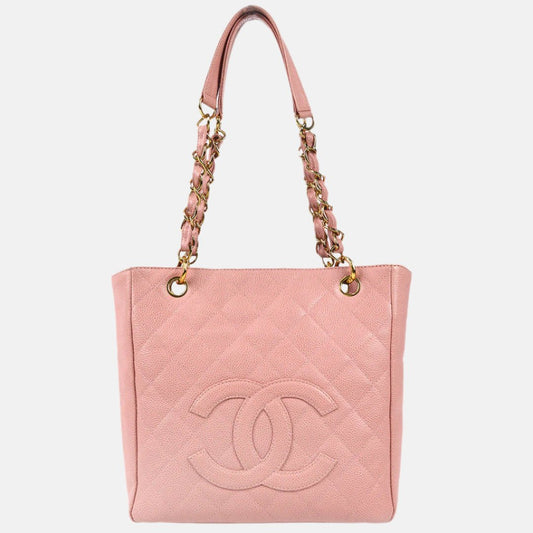 Chanel PST Petite Shopping Tote Pink Caviar Leather Gold Hardware, 2004-2005-Luxbags