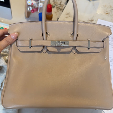 Hermes Birkin 25 Trech Grey Swift Leather Palladium Hardware 2016