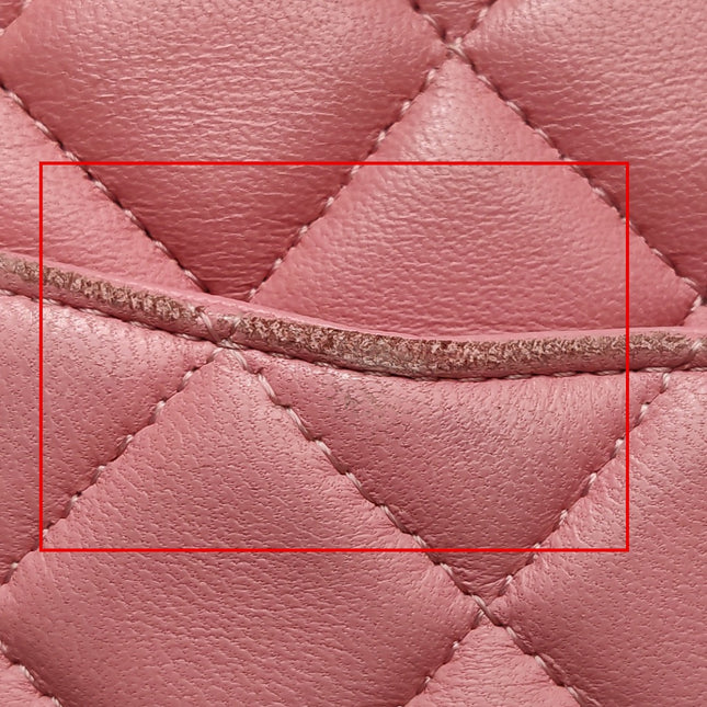 Chanel Classic Flap Mini 2013 Pink Lambskin Leather Silver Hardware