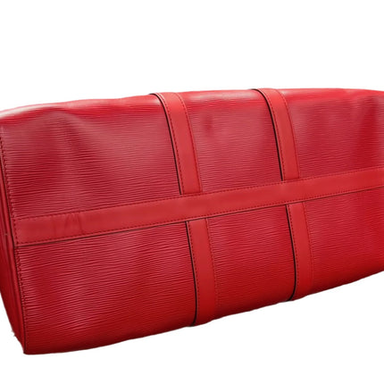 Sold Louis Vuitton x Supreme Keepall Bandouliere Size 45 Red Epi Leather Supreme