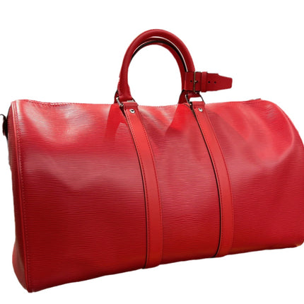 Sold Louis Vuitton x Supreme Keepall Bandouliere Size 45 Red Epi Leather Supreme