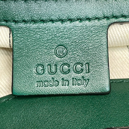 Gucci Jackie Vintage Large Green Suede and Snake-skin Leather Gold Hardware