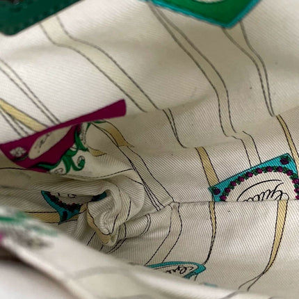 Gucci Jackie Vintage Large Green Suede and Snake-skin Leather Gold Hardware