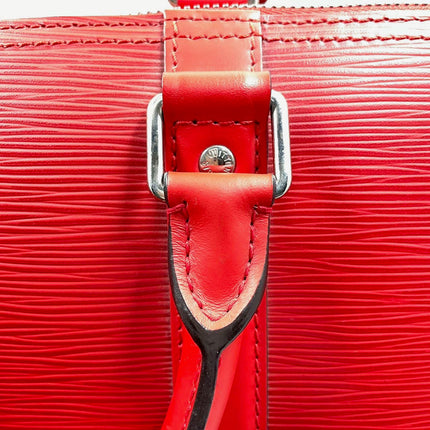 Sold Louis Vuitton x Supreme Keepall Bandouliere Size 45 Red Epi Leather Supreme