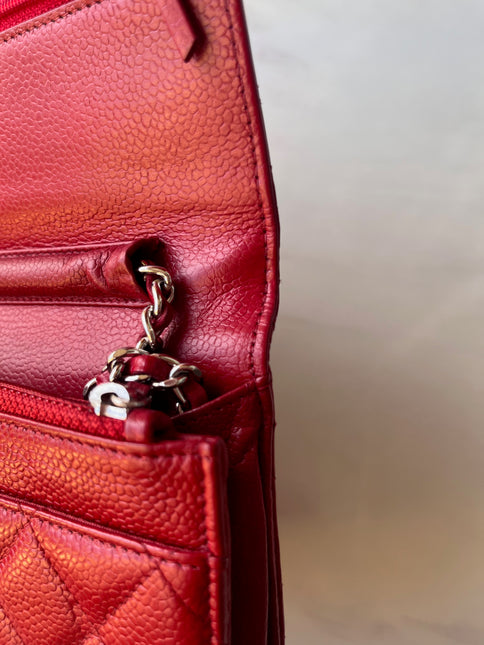Sold Chanel Wallet on Chain Classic Flap Red Caviar Leather