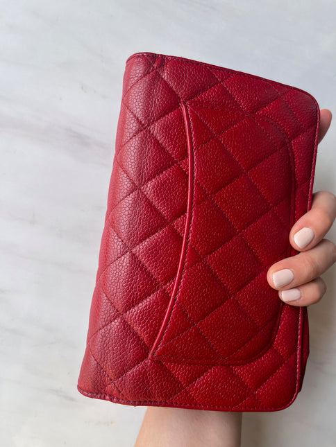 Sold Chanel Wallet on Chain Classic Flap Red Caviar Leather
