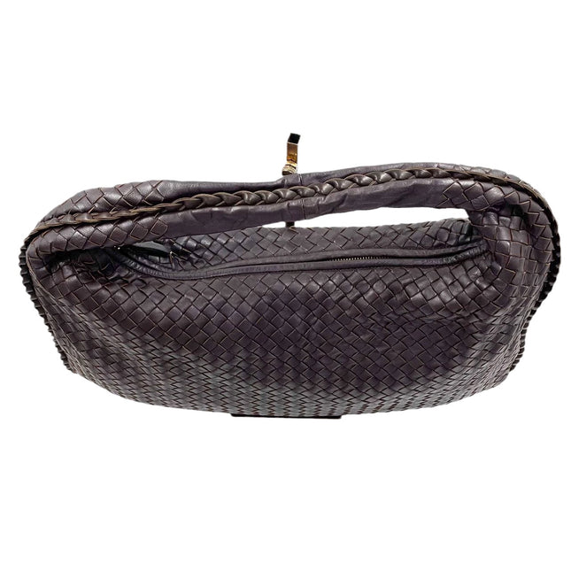 Sold Bottega Veneta Hobo Bag Large Dark Brown Lambskin leather