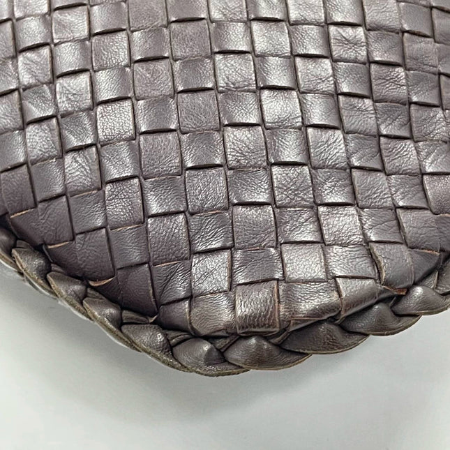 Sold Bottega Veneta Hobo Bag Large Dark Brown Lambskin leather