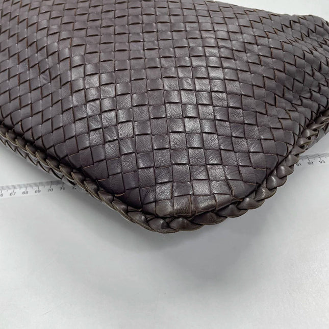 Sold Bottega Veneta Hobo Bag Large Dark Brown Lambskin leather