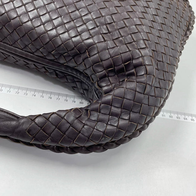 Sold Bottega Veneta Hobo Bag Large Dark Brown Lambskin leather