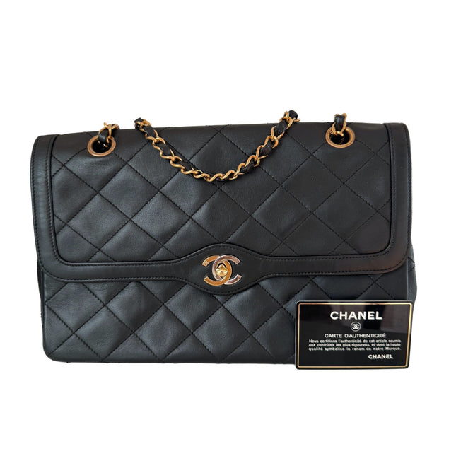 Chanel Paris Limited  Black Lambskin Leather with Bi-color Hardware