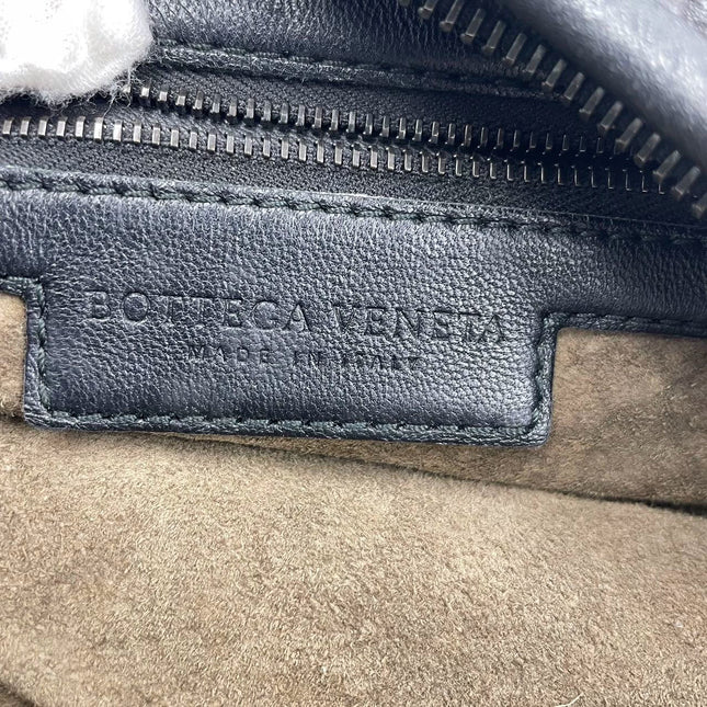 Sold Bottega Veneta Black Belly Hobo Intrecciato Nappa Leather Handbag Large