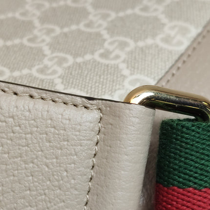 Gucci Jackie 1961 Small Cream Beige Monogram Canvas and Leather Bag