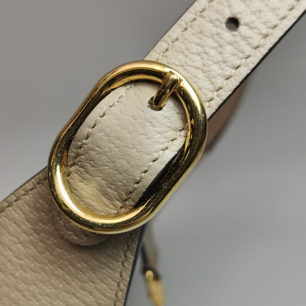 Gucci Jackie 1961 Small Cream Beige Monogram Canvas and Leather Bag