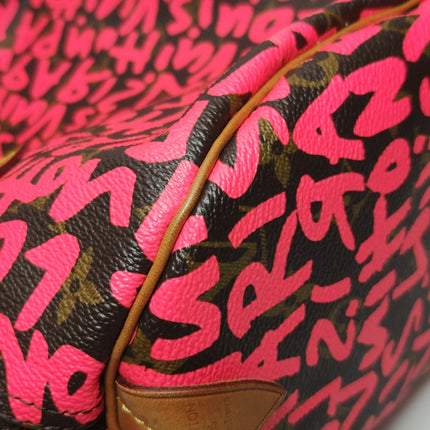 Louis Vuitton Speedy 30 Red Graffiti Handbag