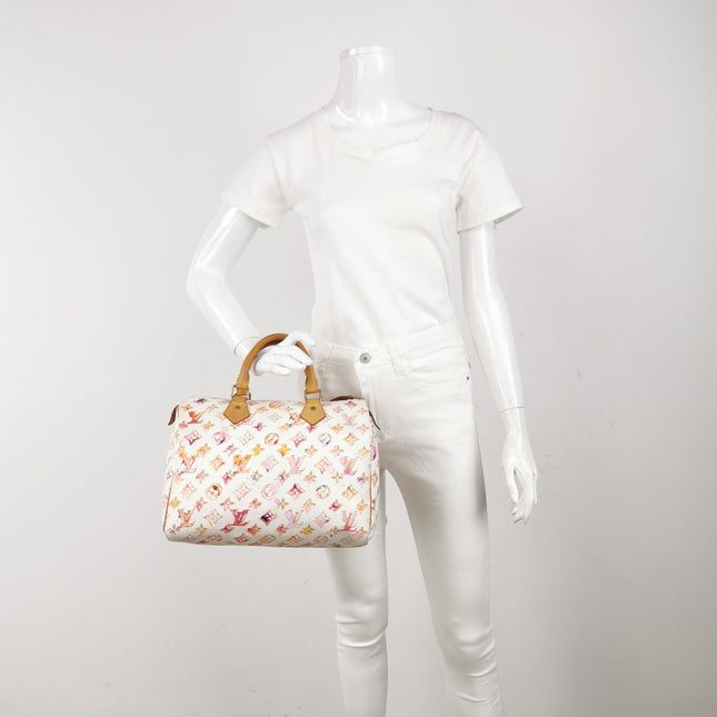 Louis Vuitton Speedy 30 Monogram Watercolor Pink Handbag Richard Prince 2008