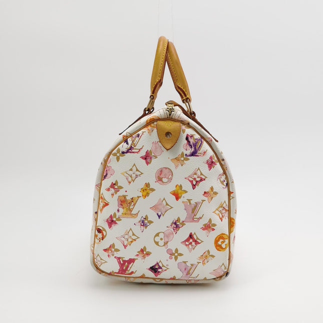 Louis Vuitton Speedy 30 Monogram Watercolor Pink Handbag Richard Prince 2008