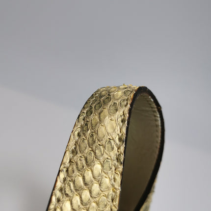 Gucci Jackie Vintage Beige Snake-skin Leather Gold Hardware