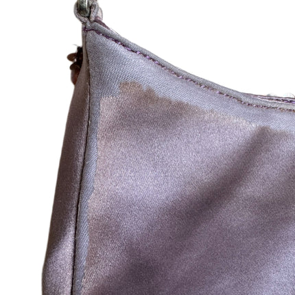 RARE Prada Vintage Cleo Purple Silk and Sequins Evening Handbag