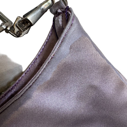 RARE Prada Vintage Cleo Purple Silk and Sequins Evening Handbag