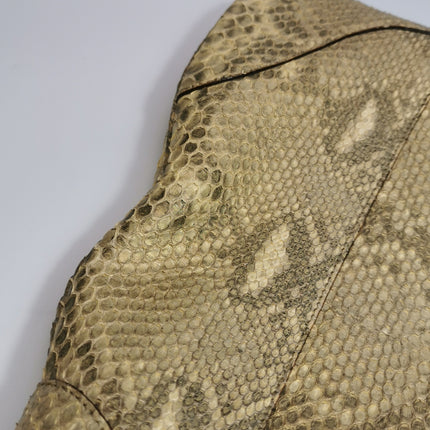 Gucci Jackie Vintage Beige Snake-skin Leather Gold Hardware