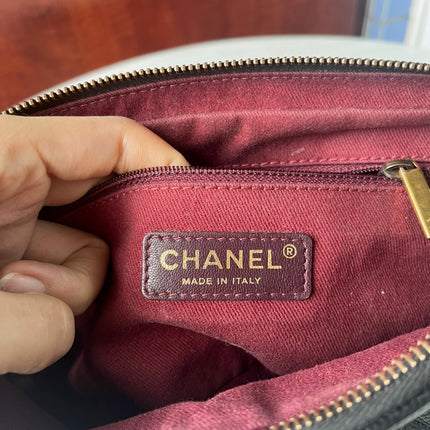 Sold Chanel Shiva Flap Bag Distressed Black Caviar with Gold Chain