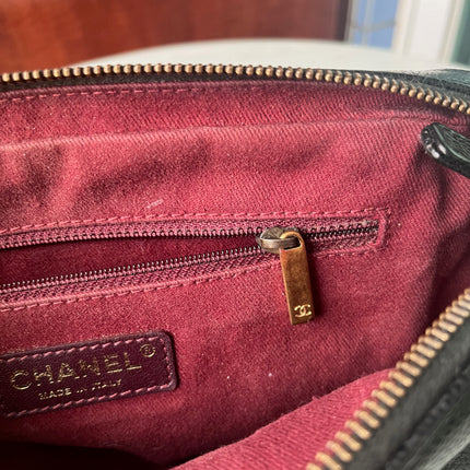 Sold Chanel Shiva Flap Bag Distressed Black Caviar with Gold Chain