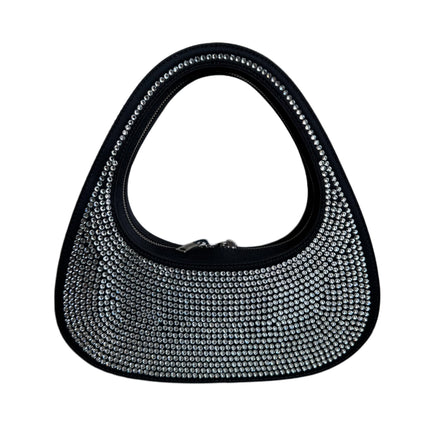 Coperni Crystal-embellished Mini Swipe Bag Black-Luxbags