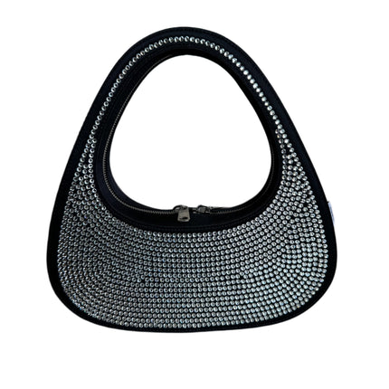 Coperni Crystal-embellished Mini Swipe Bag Black