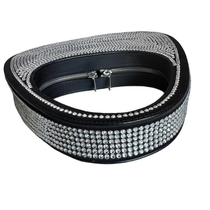 Coperni Crystal-embellished Mini Swipe Bag Black