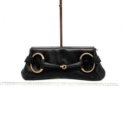 Gucci Horsebit 1955 Chain Shoulder bag Large Black Leather