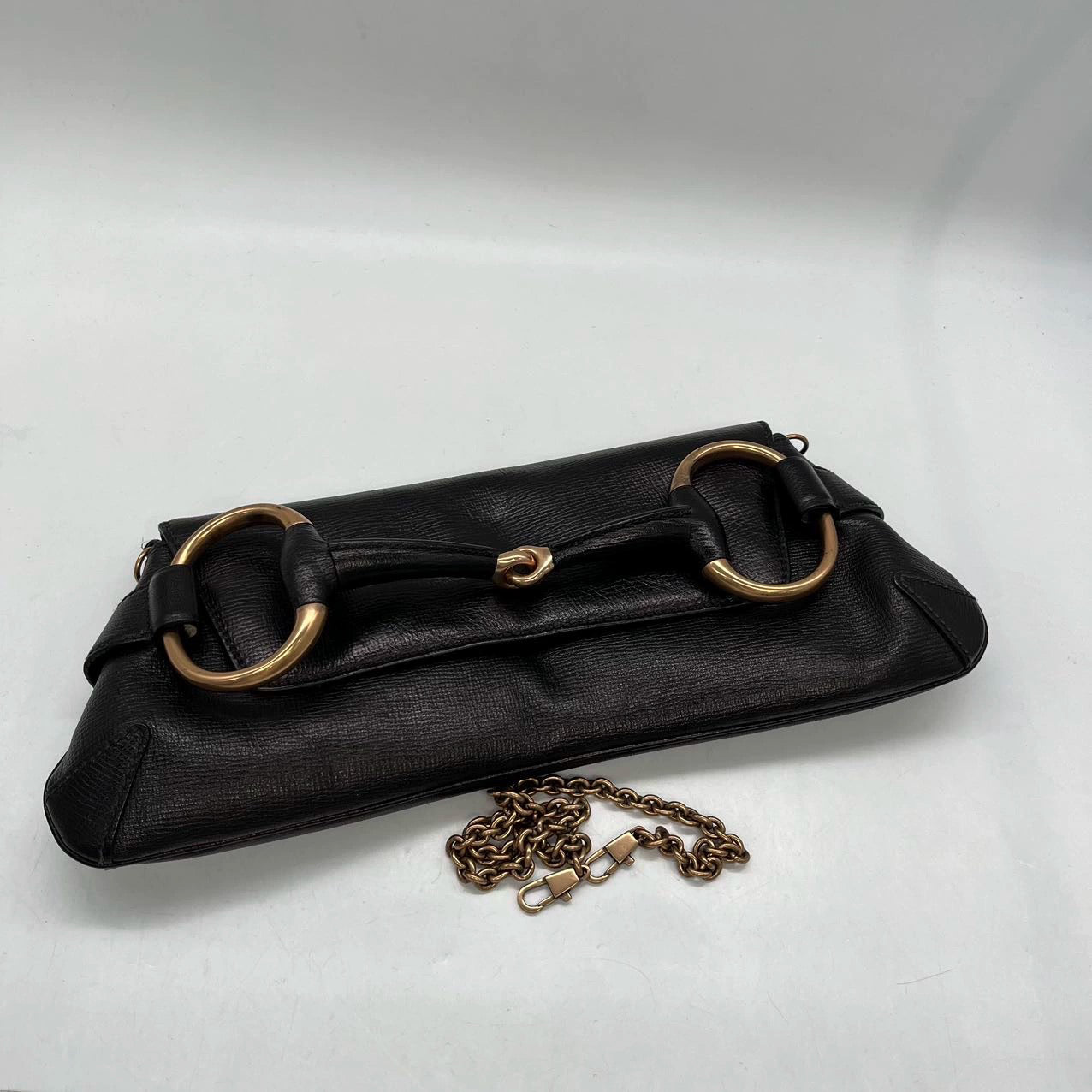 Gucci Horsebit 1955 Chain Shoulder bag Large Black Leather