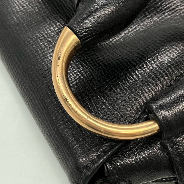 Sold Gucci Horsebit 1955 Chain Shoulder bag Large Black Leather