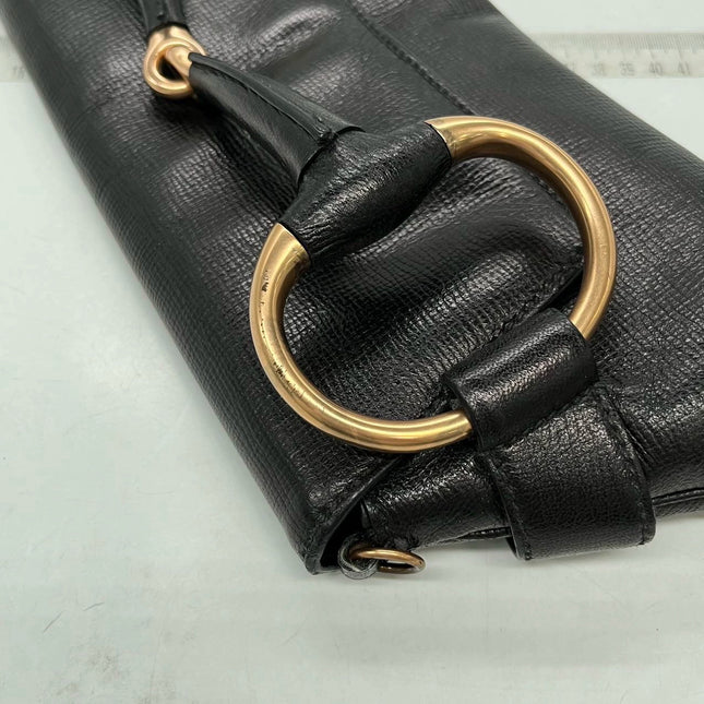 Sold Gucci Horsebit 1955 Chain Shoulder bag Large Black Leather