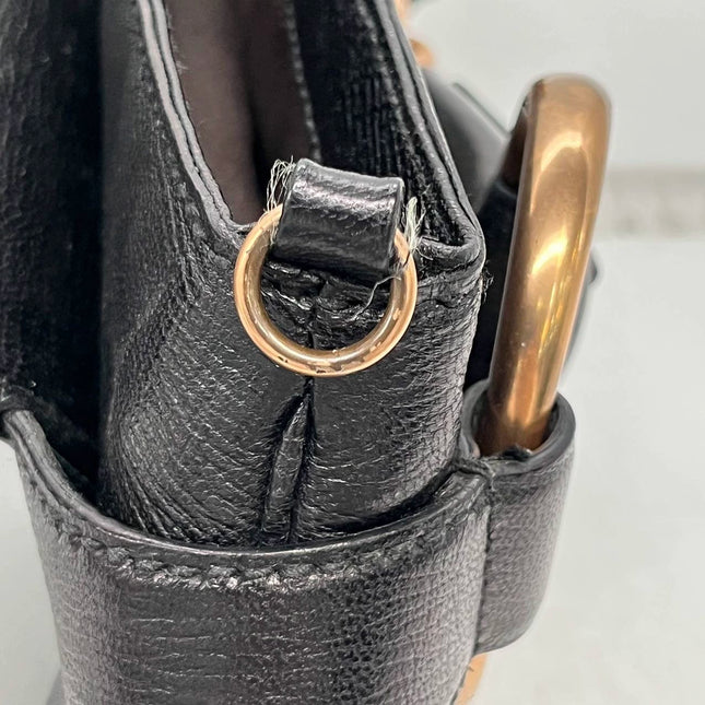 Sold Gucci Horsebit 1955 Chain Shoulder bag Large Black Leather