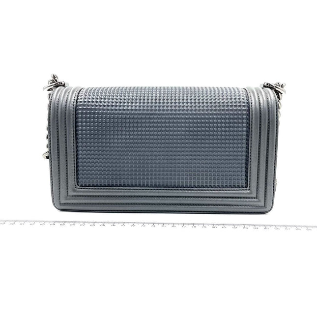 Sold CHANEL Dark Grey/Silver Boy Bag Cruise Collection 2014 SHOULDER BAGS