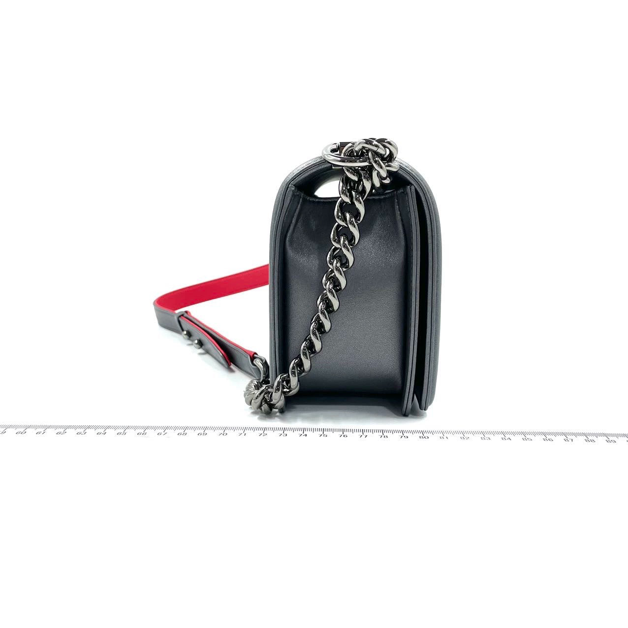 Sold CHANEL Dark Grey Silver Boy Bag Cruise Collection 2014 SHOULDER B