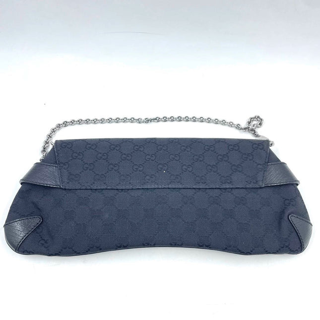 Sold Gucci Horsebit 1955 Cloth Black Monogram Shoulder bag