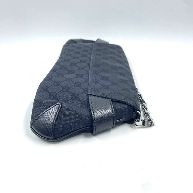 Sold Gucci Horsebit 1955 Cloth Black Monogram Shoulder bag