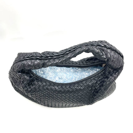 Bottega Veneta Veneta Hobo Black Leather Bag Large 48cm