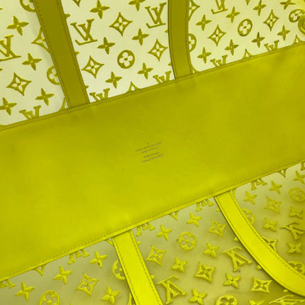 Sold Louis Vuitton Keepall Bandouliere Monogram Mesh 50 Yellow in Mesh/Leather