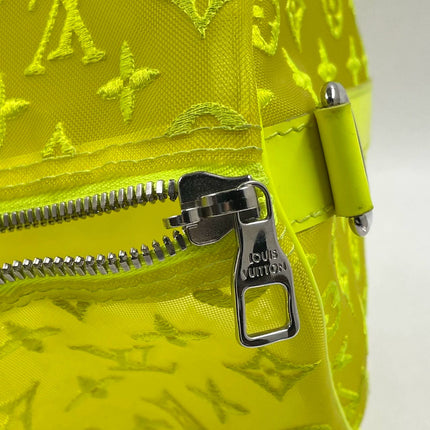 Sold Louis Vuitton Keepall Bandouliere Monogram Mesh 50 Yellow in Mesh/Leather