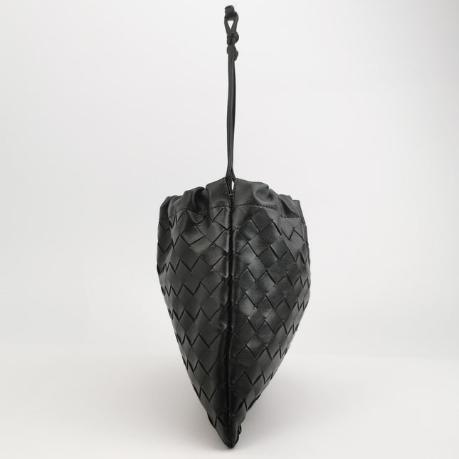 Bottega Veneta Dustbag Black Intrecciato Leather Shoulder Bag