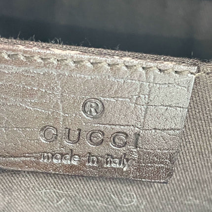 Sold Iconic 2003 Gucci Horsebit 1955 Cloth Black Monogram Shoulder bag