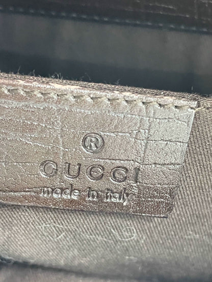 Iconic 2003 Gucci Horsebit 1955 Cloth Black Monogram Shoulder bag