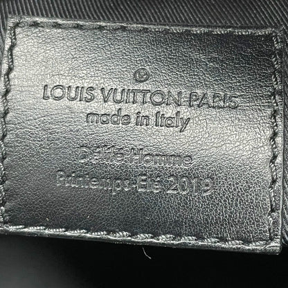 Louis Vuitton Keepall Monogram Bandouliere 50 Absolute Black with Orange Chain Virgil Abloh Design