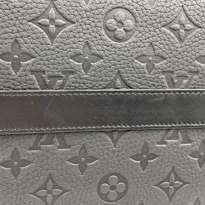 Louis Vuitton Keepall Monogram Bandouliere 50 Absolute Black with Orange Chain Virgil Abloh Design